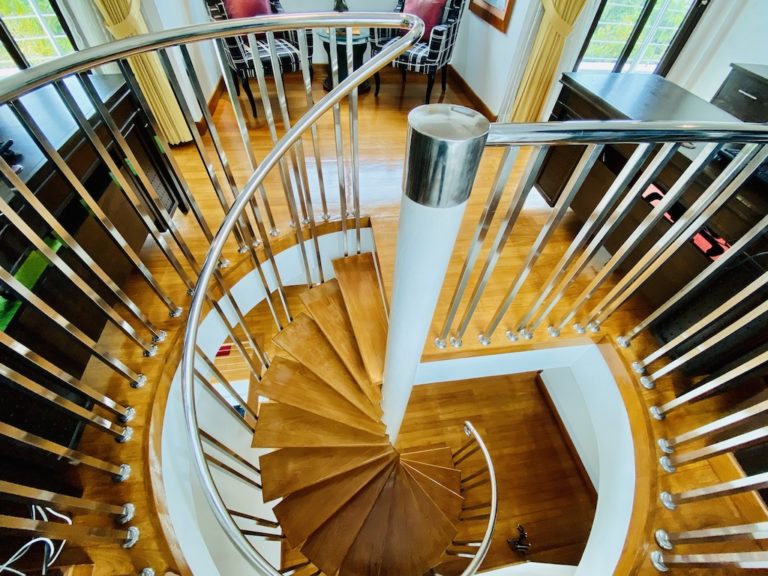 Spiral stairs & teak